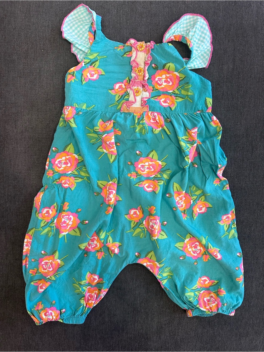 Matilda Jane Watch the Waves Romper Blue Floral Summer Beach size 4